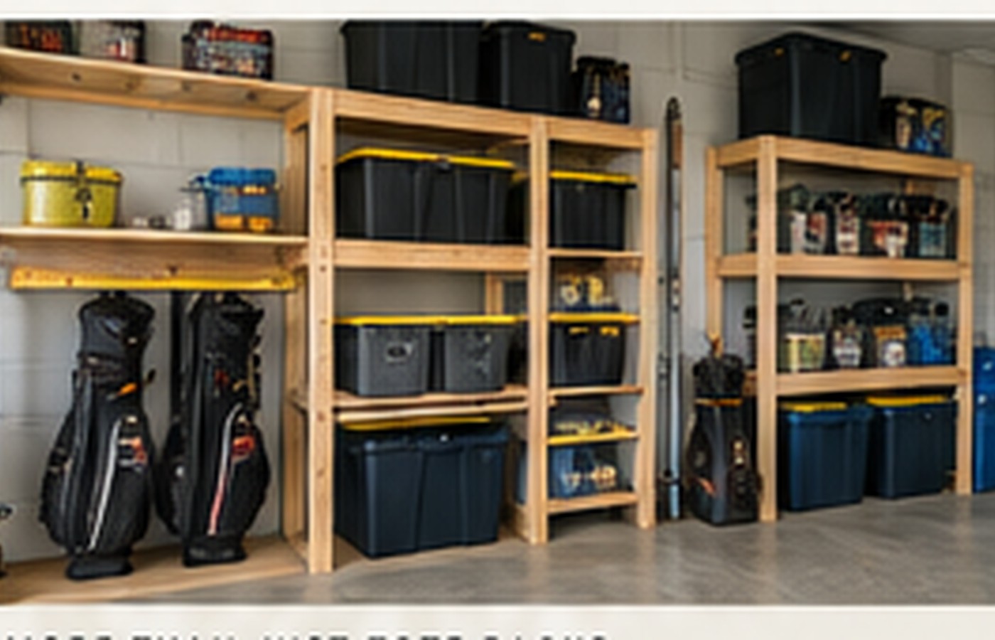 Organized garage storage system